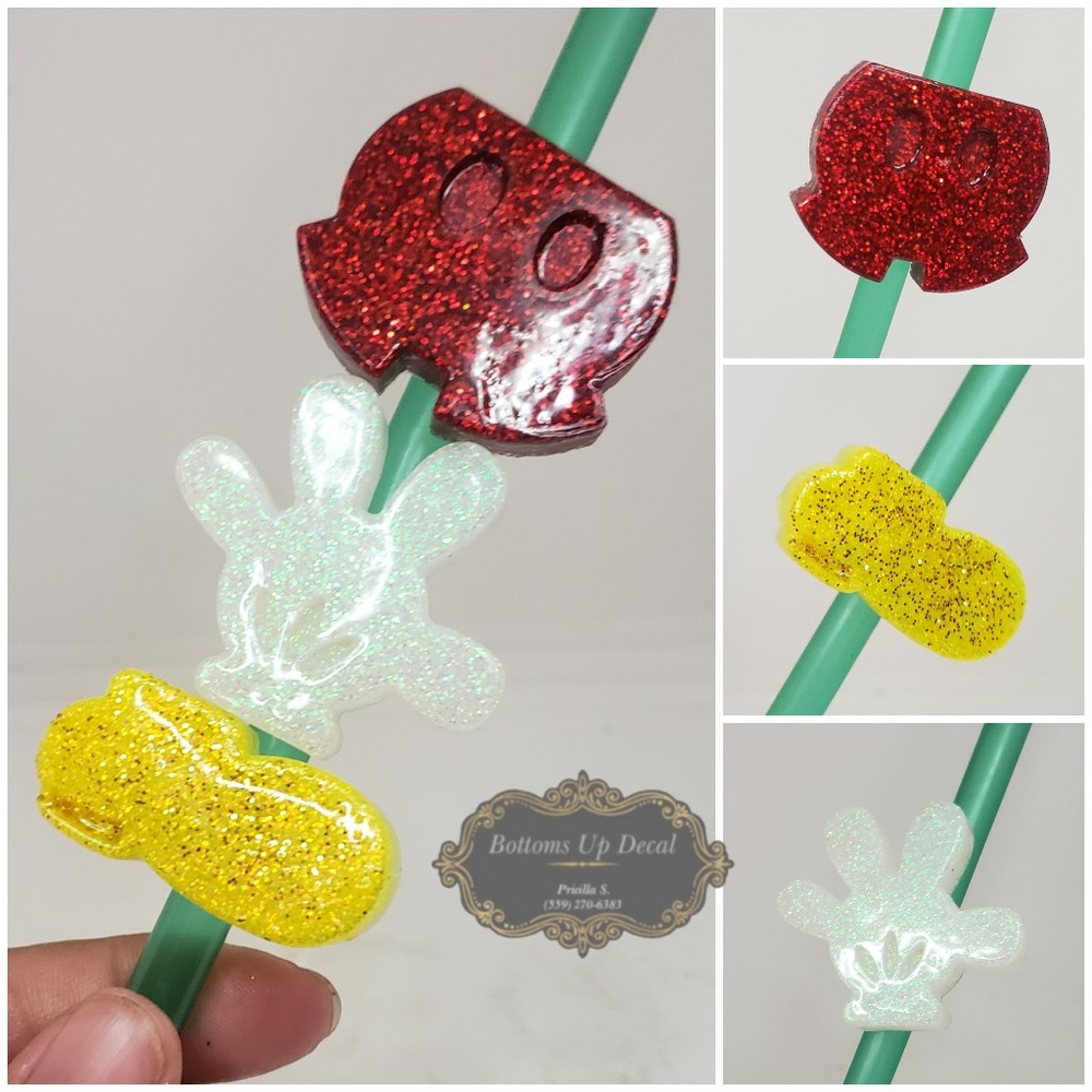 Disney straw toppers